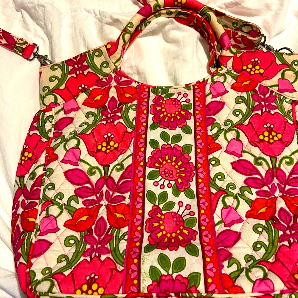 Pink flowered Vera Bradley tote